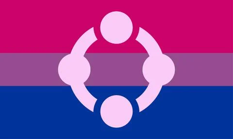 Bisexual Fetish flag vector illustration isolated. Illustrazione stock
