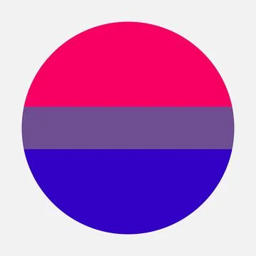 Bisexual flag circle icon on white background 스톡 일러스트