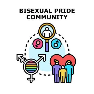 Bisexual identity pride community concept vector Stock Illustration
