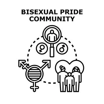 Bisexual identity pride community concept vector Stock Illustration