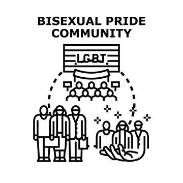 Bisexual pride community advocating for equality and rights Stock Illustration