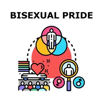 Bisexual pride concept depicting orientation and identity Stock Illustration