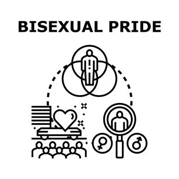 Bisexual pride concept depicting orientation and identity Stock Illustration