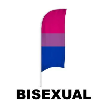 Bisexual Pride Curved Vertical Flag Vector - Symbol of Gender Diversity Illustrazione stock