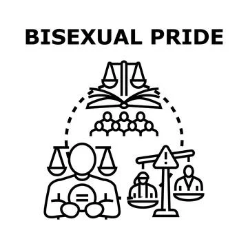 Bisexual pride embracing equality and human rights Stock Illustration
