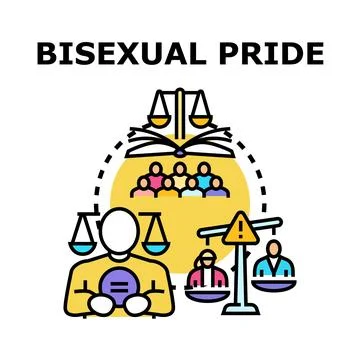 Bisexual pride embracing equality and human rights Stock Illustration