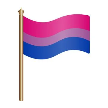 Bisexual pride flag. Colored vector illustration. Stock Illustration