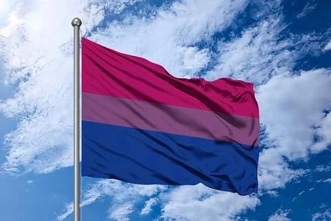 Bisexual Pride Flag – High-Resolution Image of the Bi Community Symbol Stock Illustration