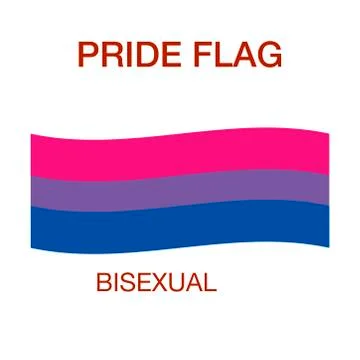 Bisexual pride flag on white background. Pride symbol.The official symbol of the Stock Illustration
