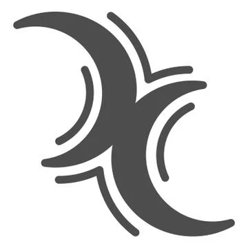 Bisexual Pride symbol solid icon, LGBT concept, Bisexuality sign on white Stock-Illustration