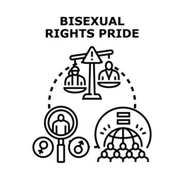 Bisexual rights pride and equality concept Stock Illustration