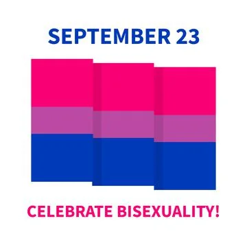 Bisexuality Day typography poster with Bisexual Pride Flag. LGBT community ev Stockillustratie