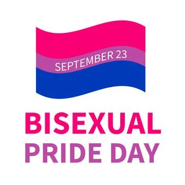 Bisexuality Pride Day typography poster. LGBT community event celebrate on Se Stockillustratie