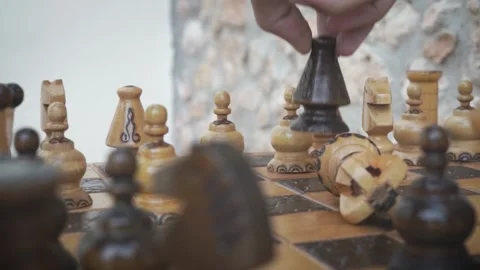 Bishop attacking king in Chess. 動画素材 145437385