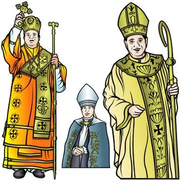 Bishop set Stock Illustration