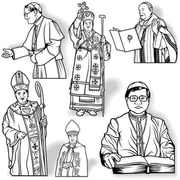 Bishop Set Stock Illustration