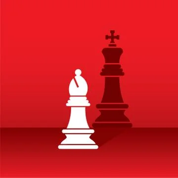 Bishop show as king in shadow design vector Stock Illustration