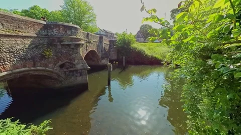 Bishop's Bridge over the River Wensum, Norwich Stock-Footage 242012773