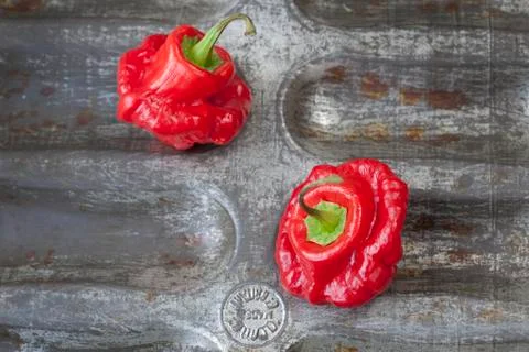 Bishop's Crown red Chilli Foto stock