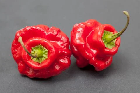 Bishop's Crown red Chilli Stock Photos