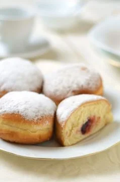 Bismarck donuts Stock Photos
