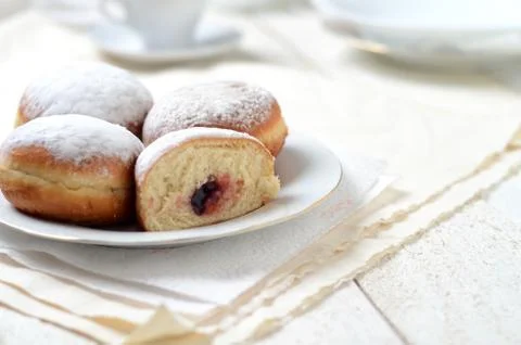 Bismarck donuts Stock Photos