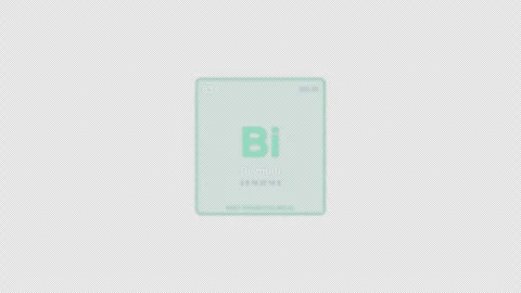 Bismuth Bi Periodic Table Element Tile Labeled Animation Video Overlay Alpha 4K Stock-Footage 339366926