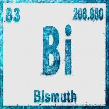Bismuth Chemical Element Blue on White Stock Illustration