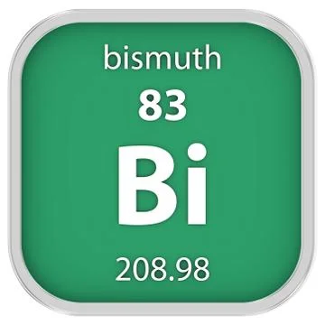 Bismuth material sign Fotos Stock