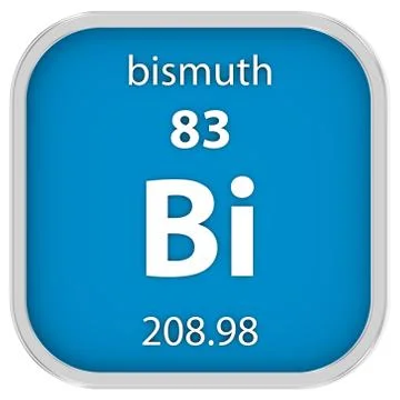 Bismuth material sign Fotos de archivo
