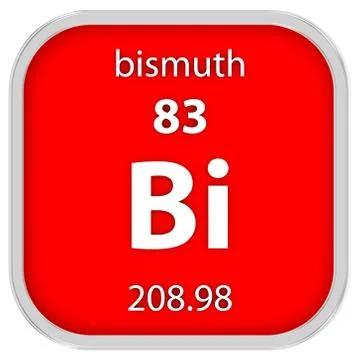 Bismuth material sign Fotos de archivo