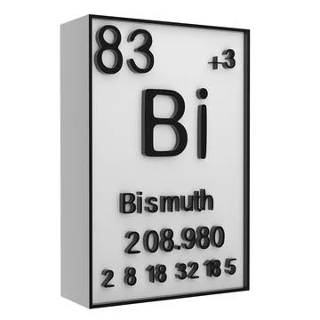 Bismuth,Phosphorus on the periodic table of the elements on white blackgrou.. Stock Illustration