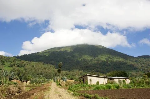 Bisoke volcano Stock Photos