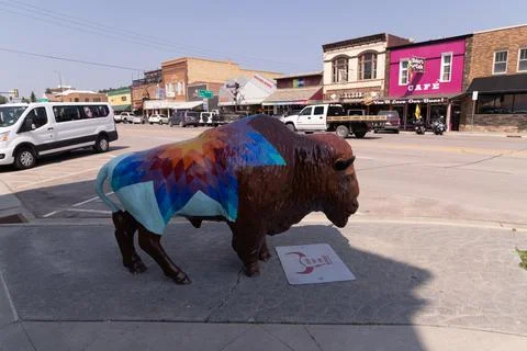 Bison Art Display Stock Photos