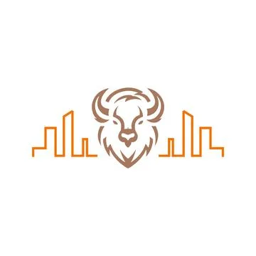 Bison Construction Icon Vector Illustration for Building and Industrial Pro.. Stock Illustration
