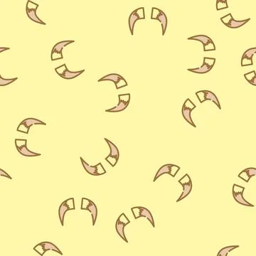 Bison horn animal vector seamless pattern Stock Illustration
