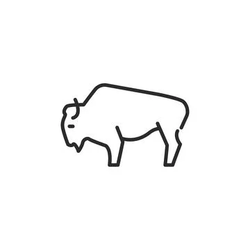 Bison Icon Illustrazione stock