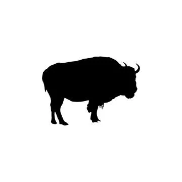 Bison icon. Simple style meat restaurant big sale poster background symbol... Stock Illustration