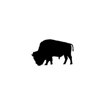 Bison icon. Simple style meat restaurant big sale poster background symbol... Stock Illustration