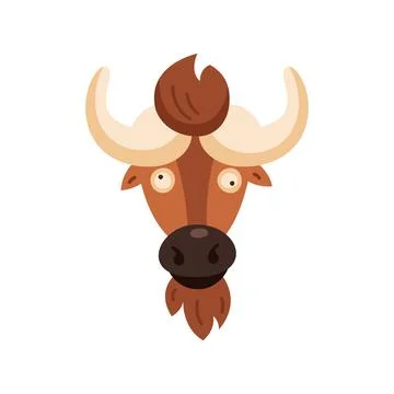 Bison icon. Vector illustration of american bison, standing in profile, in tr Stock Illustration