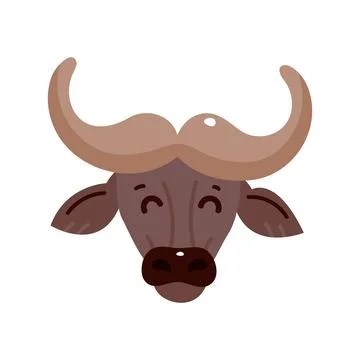 Bison icon. Vector illustration of american bison, standing in profile, in tr Stock Illustration