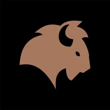 Bison Icon Vector, Minimal Buffalo Wildlife Symbol for App, Web, and Graphi.. Stock Illustration