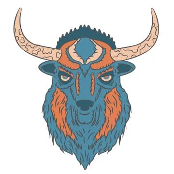 Bison Stock Illustration