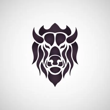 Bison logo vector Stock Illustration