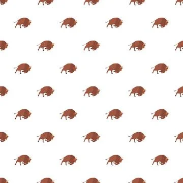Bison pattern background for nature or wildlife designs Stock Illustration