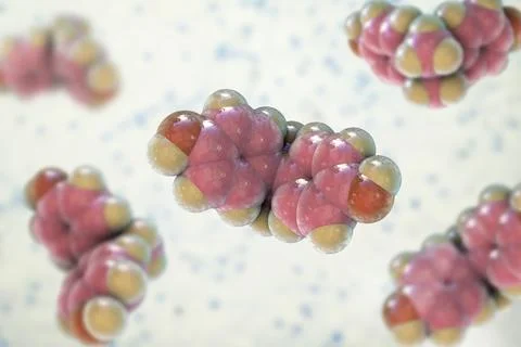 Bisphenol A (BPA) molecule, 3D illustration. Organic compound used in product Stock Illustration