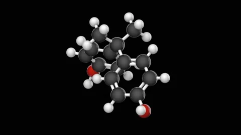 Bisphenol A (BPA). Seamless loop. RGB + Alpha (Transparent) channel Stock Footage 154734617