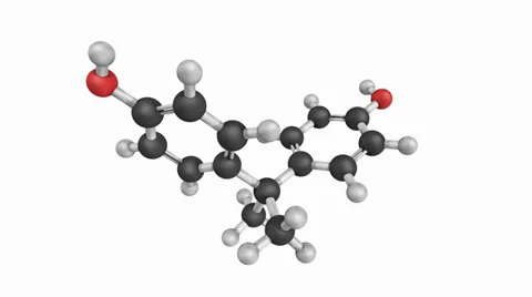 Bisphenol a. molecular structure on a white background. Stock Footage 32167383
