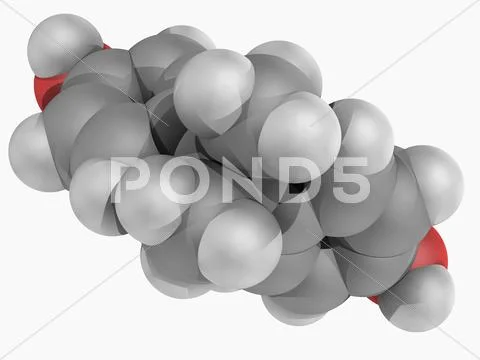Bisphenol a molecule Stock Illustration