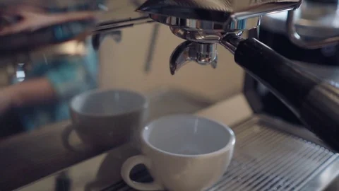 Bistro Cafe Making Latte Stock Footage 78826575